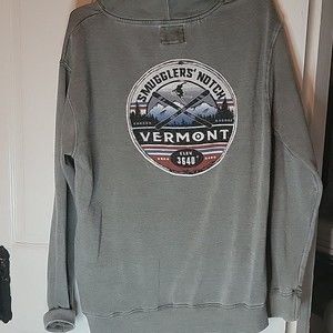 Smugglers Notch VT Grey Hoodie Sweatshirt - Size Small